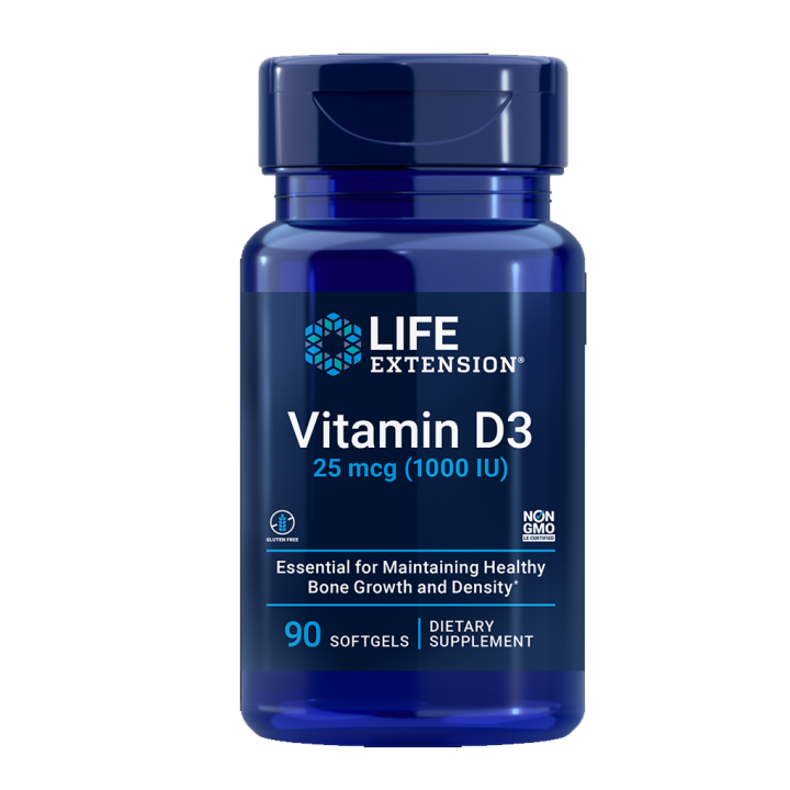 EXP. 12/23 ★ Life Extension Vitamin D3 25mcg.(1000IU) 90 Softgels