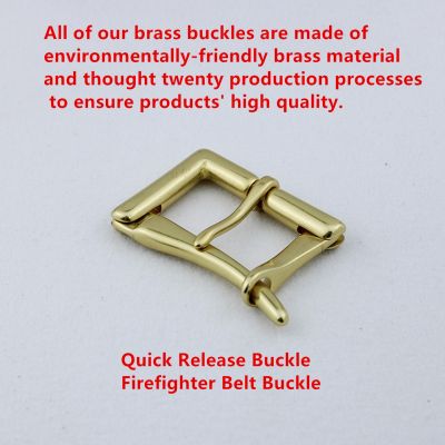 Solid Brass Belt Buckle For Men Quick Release Firefighter Buckle Leather Craft Hardware Accessories For Leather Metal Buckle