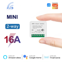 Tuya มินิ16A WiFi สวิทช์สมาร์ทชีวิต App 2 Way ควบคุมสมาร์ทบ้านอัตโนมัติโมดูล Interruptor ทำงานสำหรับ Alexa Home