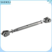 SADWSJ 2PCS 1/4 "(M6) สกรูข้อต่อสายลวด เงินสีเงิน ขากรรไกรและขากรรไกร ตัวปรับความตึงสาย ปรับได้ปรับได้ เหล็กไร้สนิม ขากรรไกรข้อต่อหัวเข็มขัด เกรดทางทะเล