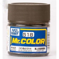 Mr.Hobby Mr.Color C518 Olive Drab 2314 Semi-Gloss 4973028736557