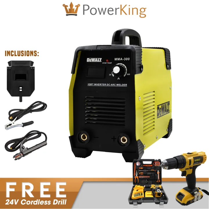 DeWALT MMA300 Welding Machine (FREE DeWALT 24V Cordless Drill [SET]) Lazada PH
