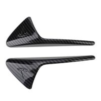 ๑ 2Pcs Side Camera Protection Covers for Tesla Model 3 S X Y Fender Trims Carbon Fiber ABS Modified Model3 Car Decor Sticker 2020