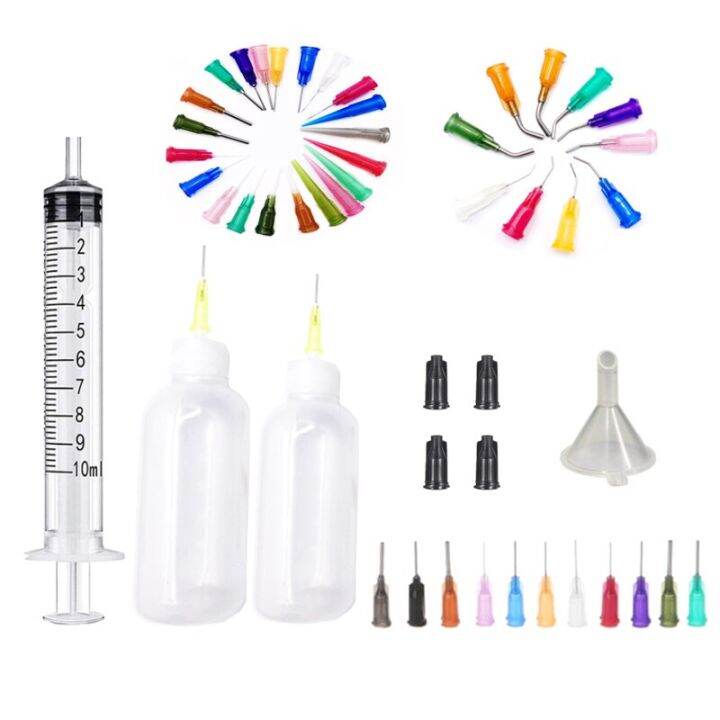 1/5set 30/50ml Transparent Polyethylene Needle Dispenser Dispensing