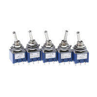 ✈️Ready Stock✈ 5pcs 6 P สลับสวิตช์6A 125VAC 6 Pin DPDT ON-ON MINI TOGGLE SWITCH ใหม่