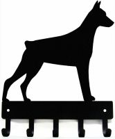 Doberman Dog - Key Hooks &amp; Keychain Holder - Small 6 inch Wide