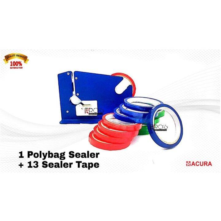 Colored Filmic PVC Bag Sealing Tape Bag Neck Sealer Tape 9mm - Adhesive