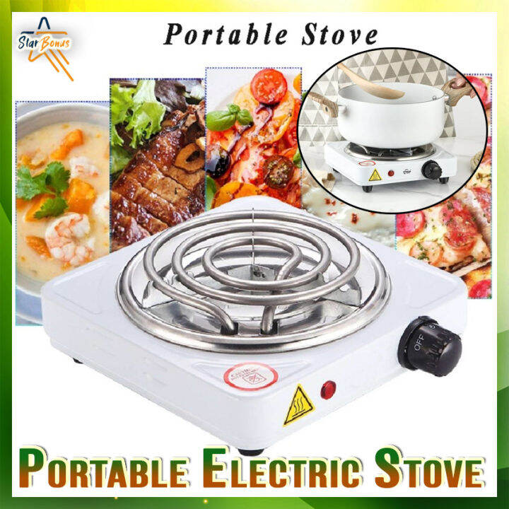 Portable Electric Stove Single Burner 1000W Hot Plate JX1010B (White