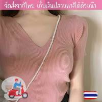 ?พร้อมส่ง? เสื้อยืดไหมพรมเนื้อนุ่มสีชมพูพาสเทลสไตล์เกาหลี พร้อมส่งจากไทยค่ะ