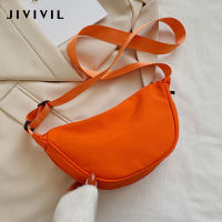 ▬┇ JIVIVIL กระเป๋าสะพายผู้หญิงใหม่กระเป๋าแมสเซนเจอร์ไนลอนกระเป๋าสะพายไหล่ขนาดเล็กน้ำหนักเบากระเป๋าสไตล์เรียบง่าย