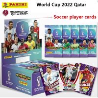 World Cup 2022กาตาร์การ์ดดวงดาวฟุตบอล Panini ของแท้ดาวฟุตบอลไลโอเนลเมสซีแท้บัตรเก็บสะสม Starball แบบจำกัด