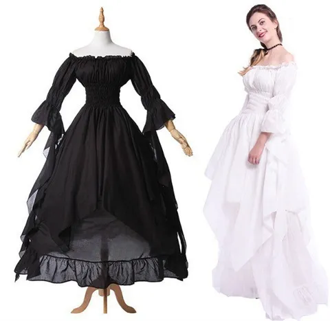 Cosplay Womens Vintage Medieval Dress Costume Princess Renaissance Gothic  Dress