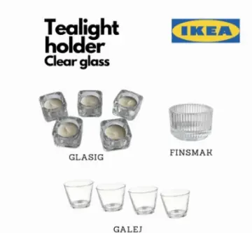 GLASIG Tealight holder, clear glass - IKEA