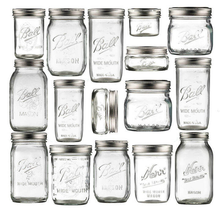 พร้อมส่ง-ลูกปากกว้าง-16-ออนโหลแก้วmason-jar-ball-mason-473ml-american-mason-jar-แก้ว-jar-ปิดผนึกโปร่งใส-scale-jar-overnight-oatmeal-cup-milkshake-drink