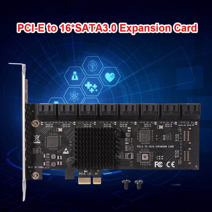 vktech-อะแดปเตอร์-pcie-sa3116j-16พอร์ต6gbps-x1-pci-express-ไปยังการ์ดเอ็กซ์แพนชัน-sata-3-0