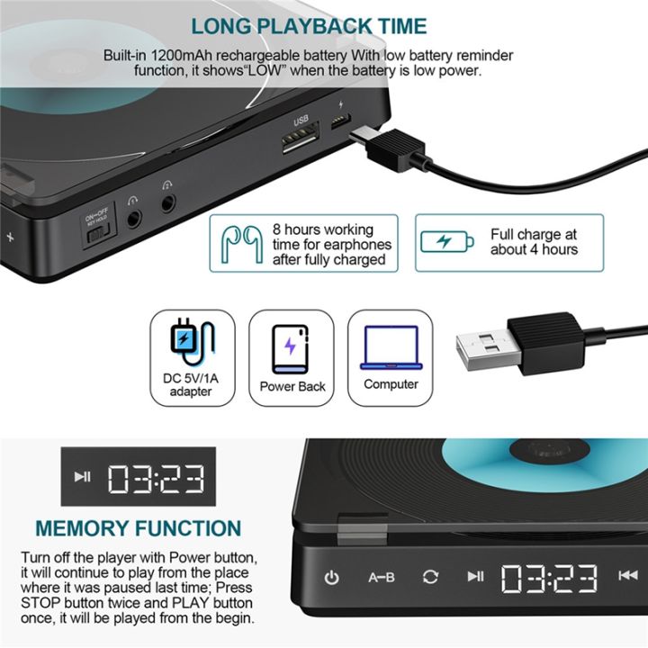 compact-sports-portable-cd-player-touch-button-rechargable-disc-player-reproductor-cd-double-headphones-cd-walkman