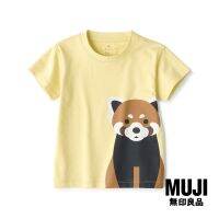 มูจิ เสื้อยืดคอกลมแขนสั้นพิมพ์ลาย เด็กเล็ก - MUJI Print Short Sleeve T-Shirt (Baby 80-100)