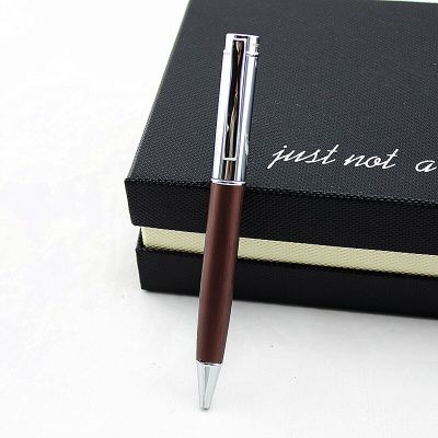Luxury high quality black ink pen school stationery metal and wood Office Medium 0.7mm nib Ballpoint pen New Pens