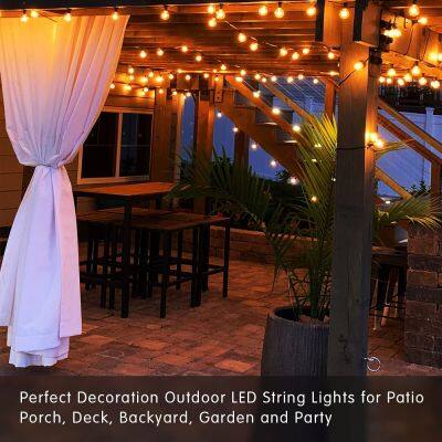 DAYBETTER 50Ft Patio String Light กลางแจ้ง Garland Light G40ไฟคริสต์มาส Festoon Fairy สำหรับงานแต่งงานวันหยุดตกแต่งสวน