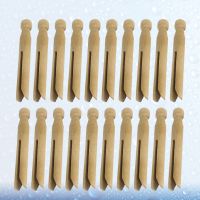 20pcs bag clips Wooden Clothespins Unfinished Wooden DIY Painting Note Clip Pegs for Display Memo Cards laundry clips Crafts Clips Pins Tacks