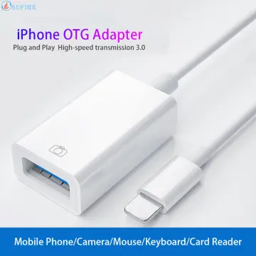 Lightning to USB Camera Adapter with Charging Port, Lightning Female USB  OTG Cable Adapter for Select iPhone,iPad Models Support Connect Camera,  Card Reader, USB Flash Drive, MIDI Keyboard 