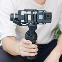 ;[=- Handheld Stabilizer Gimbal Adapter Switch Mount Plate For DJI OM5 OM4 Zhiyun Feiyu Moza Holder For Gopro 10 9 8 5 Action Camera