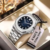 POEDAGAR 2023 Fashion New Mens Watches Waterproof Luminous Top Brand Luxury Quartz Wristwatch Full Stell Military Watch Clock