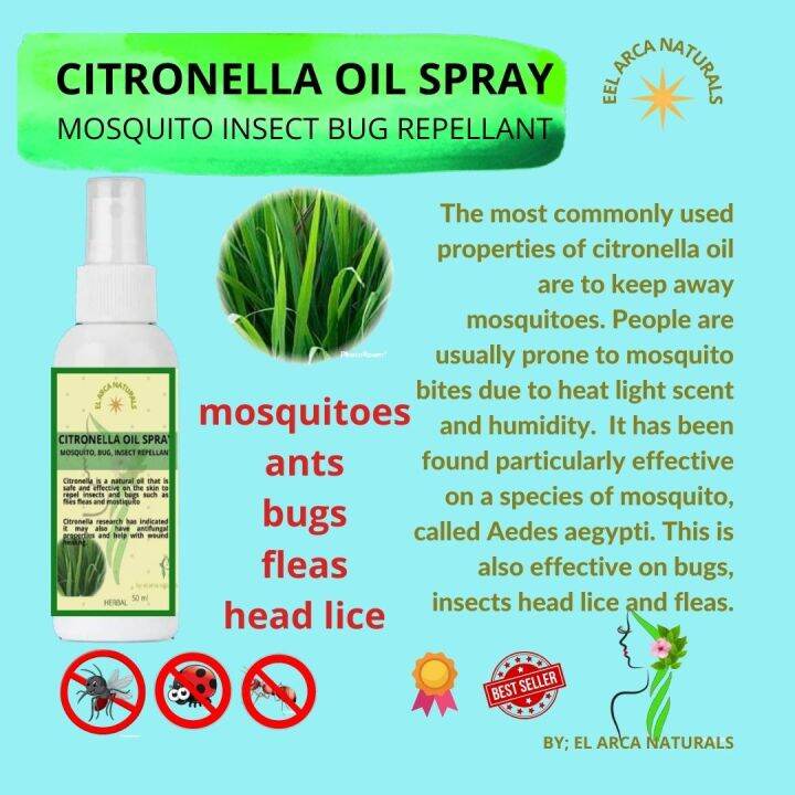 CITRONELLA OIL SPRAY FOR MOSQUITO REPELLANT BUGS ANTS NATURAL EFFECTIVE