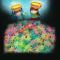 【CW】 Pegatinas de pared con estrellas que brillan en la oscuridad calcomanías fluorescentes almacenamiento energía para habitación niños decoración techo dormitorio piezas