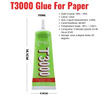 110ML Zhanlida T3000 Clear Contact Adhesive Universal Repair Glue Paper Materials Glue With Precision Applicator Tip Adhesives Tape