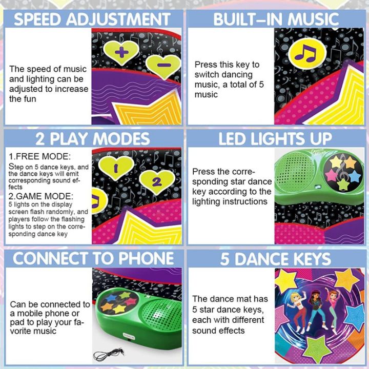 dance-mat-toys-dance-mat-toys3-10-year-old-girl-boy-with-music-and-adjustable-rhythm-speed-kids-christmas-birthday-gifts