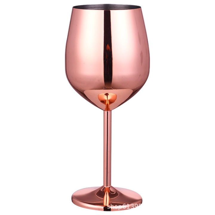 แก้วแชมเปญสแตนเลส-แก้วไวน์แดง-แก้วค็อกเทล-แก้วไวน์โลหะสร้างสรรค์-ถ้วยบาร์และร้านอาหาร-ภาษาศาสตร์ทองคำสีกุหลาบ