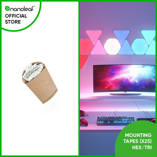 Nanoleaf Shapes Mounting Tape (Hexagons and Triangles) (25 pcs