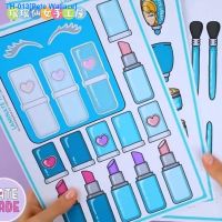 ❍♙ June 1 childrens day in makeup paper doll make-up bag high appearance level quiet book diy material package trill with money