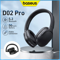 Baseus D02 Pro หูฟังไร้สายบลูทูธ5.0หูฟังออกกำลังกายพร้อมสายเสียงสำหรับ IPhone แท็บเล็ตแล็ปท็อปชุดหูฟัง Ear Buds ธรรมชาติเครื่องเล่นเสียงพิเศษเสียง