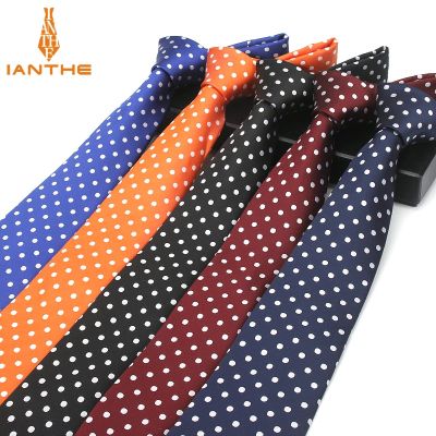 Fashion Blue Dot Tie 8cm Necktie For Men Red Wedding Neck Ties Men 39;s Classic Ties For Business Party SuitS Accessories Cravate