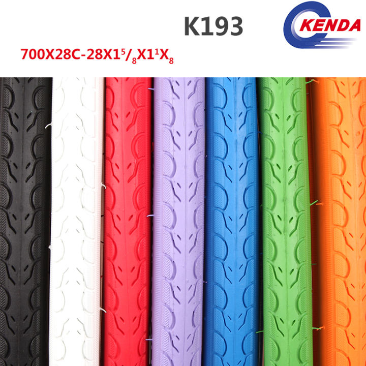 kenda-ยางรถจักรยานสี700-700x28c-700c-ยางรถจักรยานยนต์เกียร์คงที่น้ำหนักเบา550กรัมยางรถจักรยานกันลื่นแดงส้มน้ำเงินสีขาว