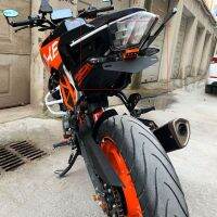 ♧วงเล็บแผ่นป้ายทะเบียนรถยนต์ด้านหลังรถจักรยานยนต์สำหรับ KTM-DUKE 125 250 390 200 2013-2019 40GF ติดที่ยึดเฟรมท้ายจักรยานยนต์อลูมิเนียม