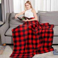 Plaid for Beds Coral Fleece Blankets Plaids SingleQueenKing Flannel Bedspreads Soft Warm Blankets for Bed Christmas Gift