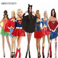 2017 Performance dress women superwoman cosplay supergirl costume for halloween costume carnival festival superhero AMBESTPARTY