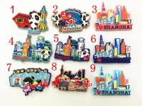 ✢✲◆ PVC Cartoon Refrigerator Magnets Shanghai Tourist Souvenir Shanghai Architectural Landscape Fridge Magnet Set Gift Ideas