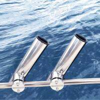 Marine 2 Pieces Stainless Steel Fishing Tackle Rotatable Rod Holder With Clamp For Tube 7/8 1 with liner