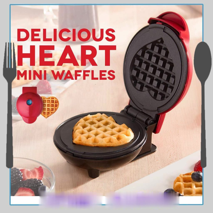 HEART SHAPE MINI WAFFLE MAKER Electric Waffles Maker Waffle Machine Mini Waffle Pot Machine