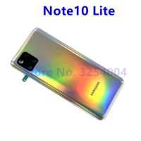 【❂Hot On Sale❂】 jiejiu65879742 เคสฝาหลังประตูด้านหลังปลอกหุ้มสำหรับ Samsung Galaxy Note 10 Lite N770b N770 N770f พร้อมเลนส์กระจกที่จับกล้องรูปตัวยู