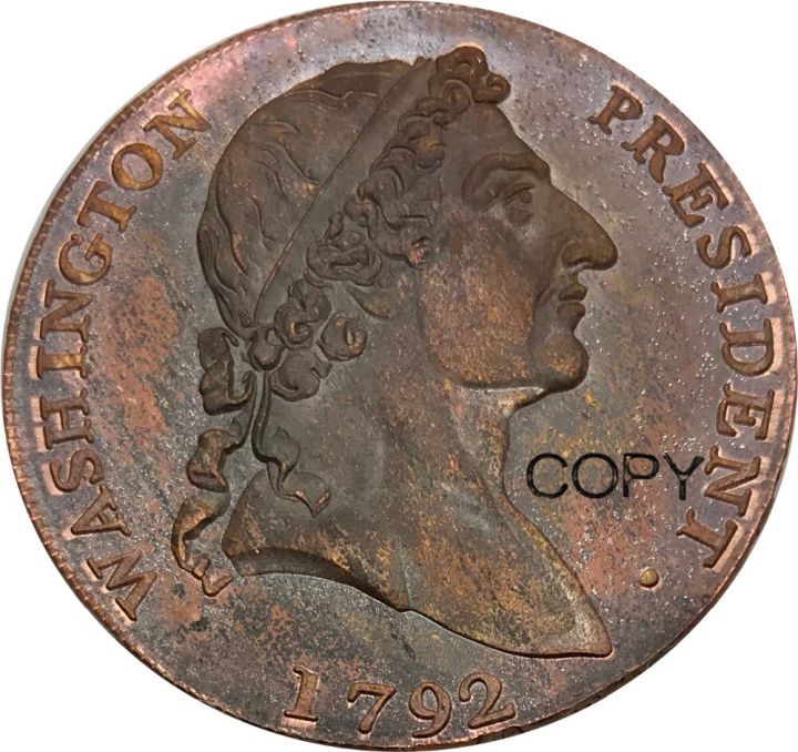 เหรียญทองแดงเลียนแบบหัวของชาวโรมันวอชิงตัน1792