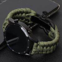 ♘◄☜ 20MM Nylon Rope Strap For Samsung Galaxy Watch 4 5 40mm 44mm Pro 45mm Classic 46 42mm Outdoor Survival Bracelet Huawei GT3 Band