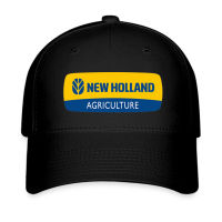 New Holland Tractors Logo Black Hat Printed Baseball Cap