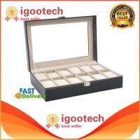 igootech กล่องนาฬิกาสีดำ ใส่ได้ 12 เรือน สีดำ 12 watch box (สีดำ)