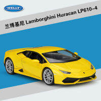 Willy welly1: 24Huracan LP610-4รถสปอร์ตจำลองโลหะผสมโมเดลรถของเล่นสำเร็จรูป