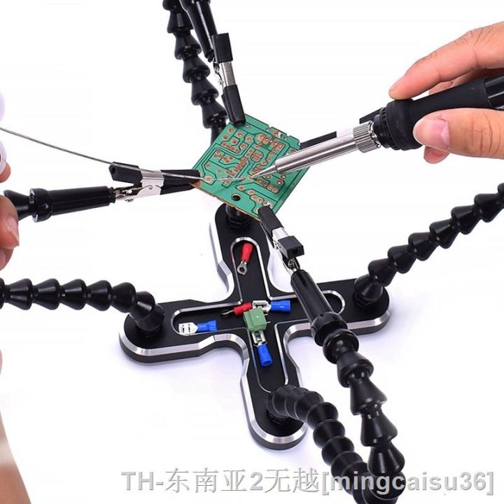 hk-2x-soldering-with-8pc-arms-iron-holder-third-helping-hand-pcb-welding-repair